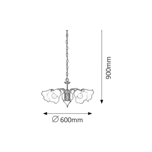RÁBALUX Rafaella 7235 Csillár IP20 230V, 50Hz