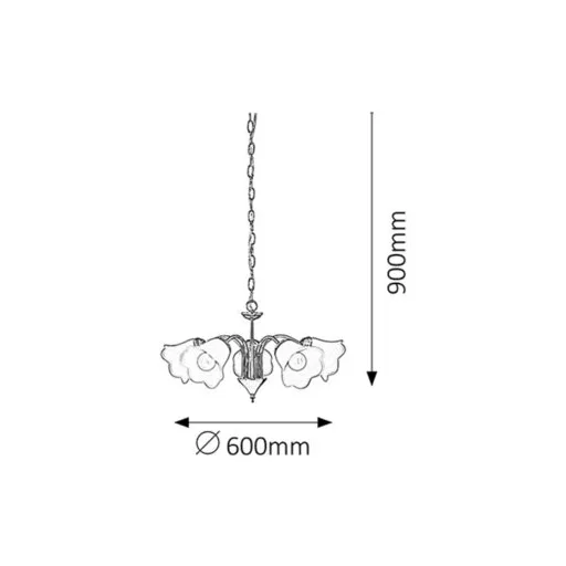 RÁBALUX Rafaella 7245 Csillár IP20 230V, 50Hz