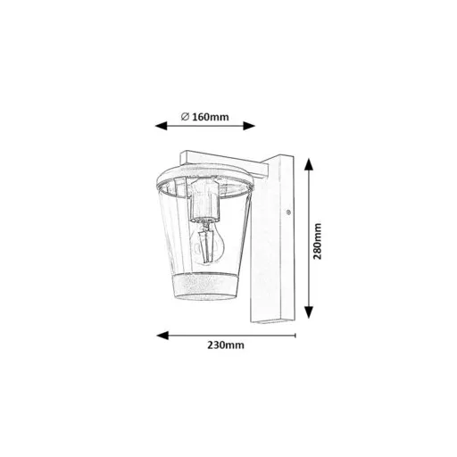 RÁBALUX Savano 7266 Kültéri fali lámpa IP44 230V, 50Hz
