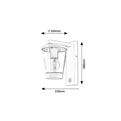 RÁBALUX Savano 7267 Kültéri fali lámpa IP44 230V, 50Hz