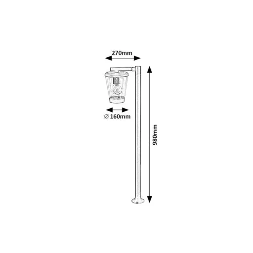 RÁBALUX Savano 7269 Kültéri állólámpa IP44 230V, 50Hz