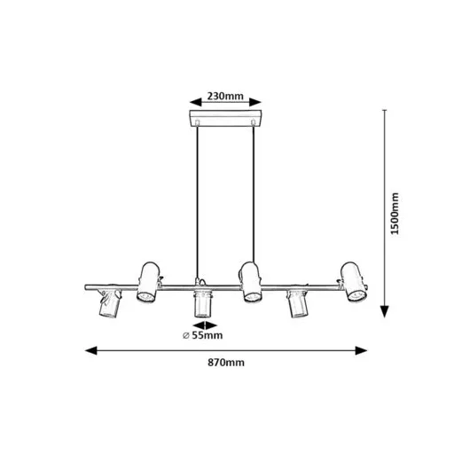 RÁBALUX Maximilian 73045 Függeszték IP20 230V, 50Hz