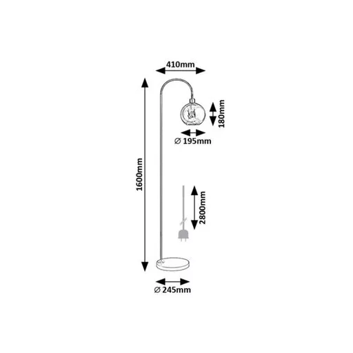 RÁBALUX Ricardo 74025 Állólámpa IP20 230V, 50Hz