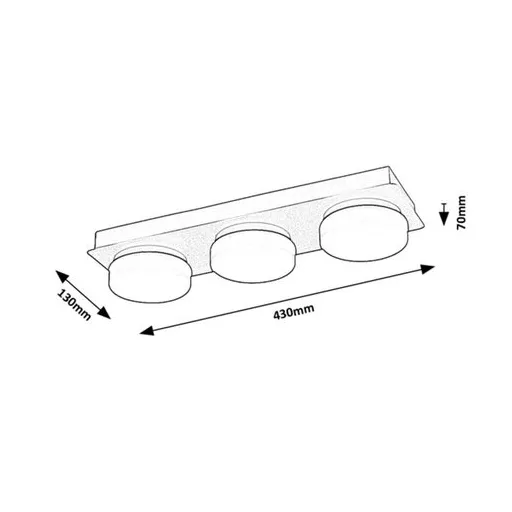 RÁBALUX Attichus 75003 Fürdőszobai lámpa IP44 230V, 50Hz