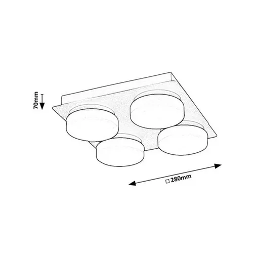 RÁBALUX Attichus 75004 Fürdőszobai lámpa IP44 230V, 50Hz