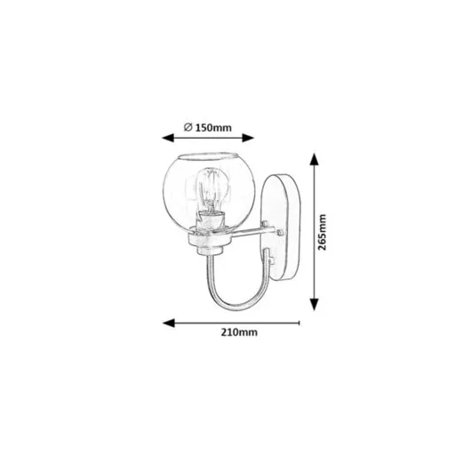 RÁBALUX Tirina 75005 Fürdőszobai lámpa IP44 230V, 50Hz