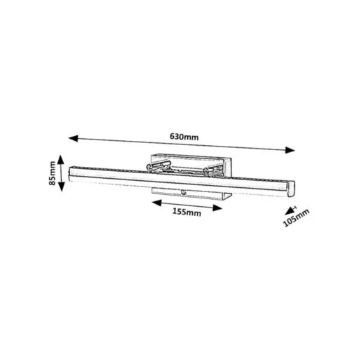 RÁBALUX Turgon 75017 Fürdőszobai lámpa IP44 230V, 50Hz