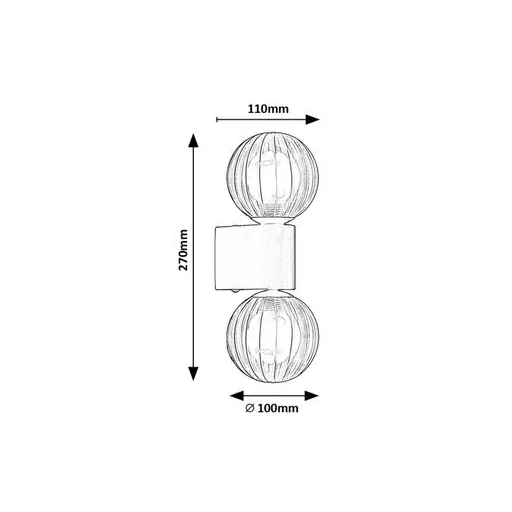 RÁBALUX Colzar 75022 Fürdőszobai lámpa IP44 230V, 50Hz