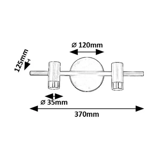RÁBALUX Kadir 75041 Fürdőszobai lámpa IP44 230V, 50Hz