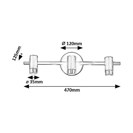 RÁBALUX Kadir 75042 Fürdőszobai lámpa IP44 230V, 50Hz