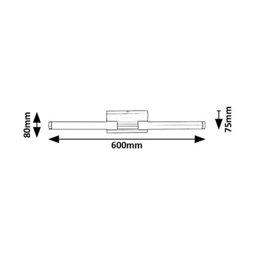RÁBALUX Tilora 75045 Fürdőszobai lámpa IP44 230V, 50Hz