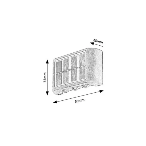 RÁBALUX Kangton 77024 Napelemes lámpa IP44 DC 1.2V