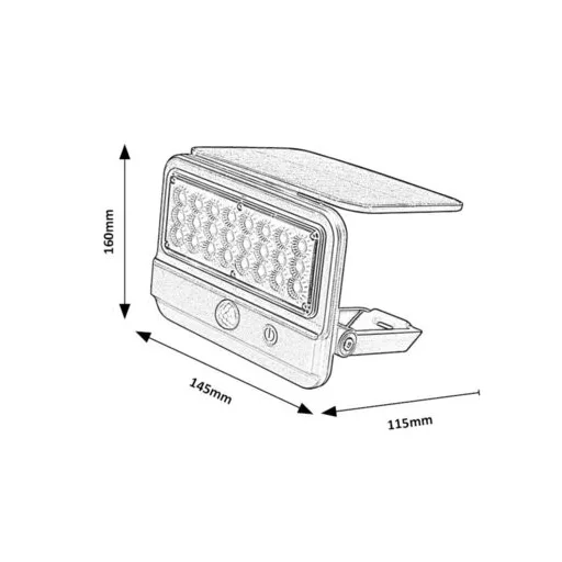 RÁBALUX Flaxton 77040 Napelemes lámpa IP54 DC 3.7V