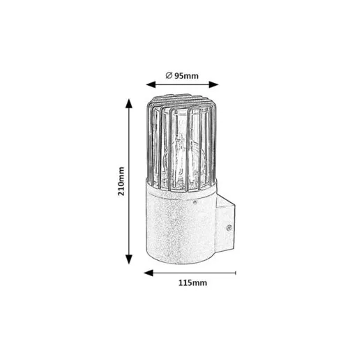 RÁBALUX Haren 77083 Kültéri fali lámpa IP54 230V, 50Hz