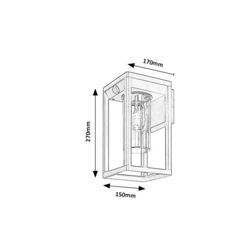 RÁBALUX Zernest  77086 Kültéri fali lámpa IP54 230V, 50Hz