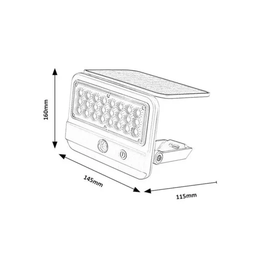RÁBALUX Flaxton 77090 Napelemes lámpa IP54 DC 3.7V