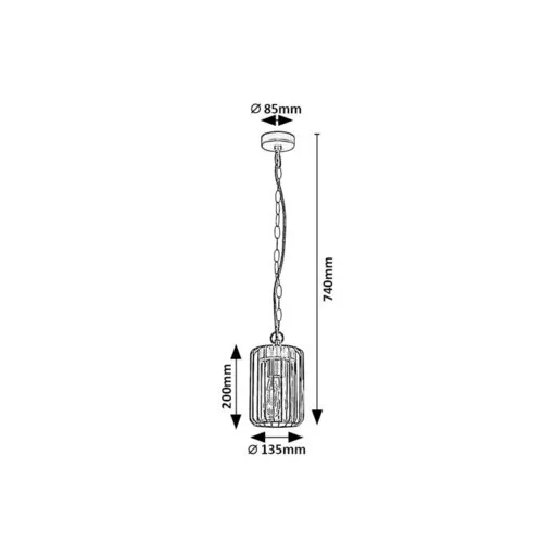 RÁBALUX Tarpa 77107 Kültéri függeszték IP44 230V, 50Hz