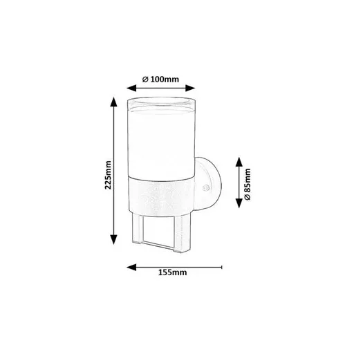 RÁBALUX Leitha 77130 Kültéri fali lámpa IP44 230V, 50Hz