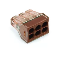   ELMARK 773606 WAGO 773 CONNECTOR, 6 RIGID CONDUCTORS 1,5-4 MM2