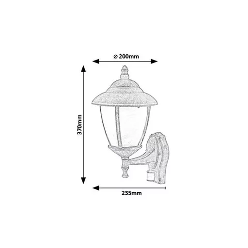 RÁBALUX Madrid 7836 Kültéri fali lámpa IP43 230V, 50Hz