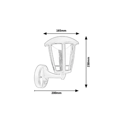 RÁBALUX Sorrento 7849 Kültéri fali lámpa IP44 230V, 50Hz