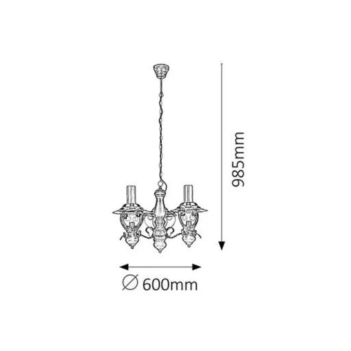 RÁBALUX Enna 7860 Csillár IP20 230V, 50Hz