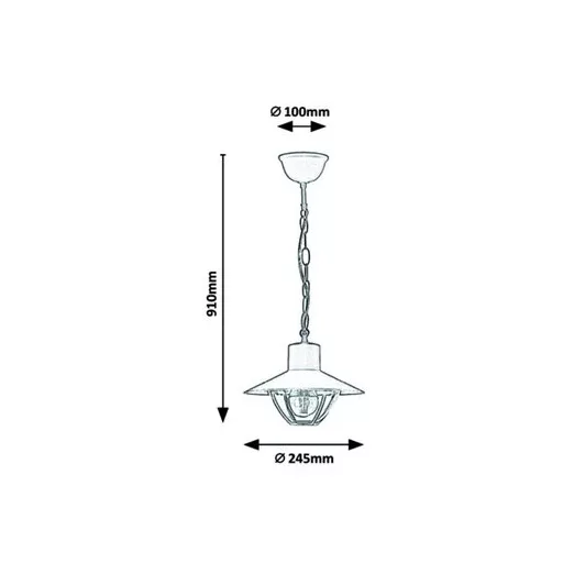 RÁBALUX Almada 7885 Kültéri függeszték IP44 230V, 50Hz