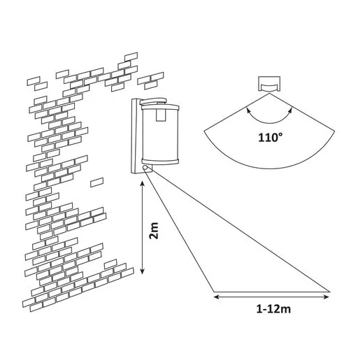 RÁBALUX Silistra 7892 Kültéri fali lámpa IP44 230V, 50Hz