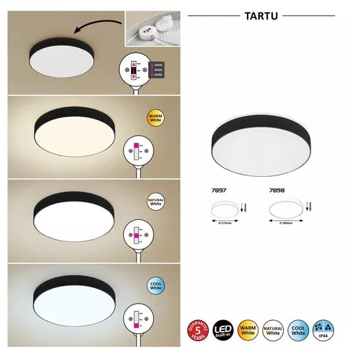 RÁBALUX Tartu 7898 Kültéri mennyezeti lámpa IP44 230V, 50Hz