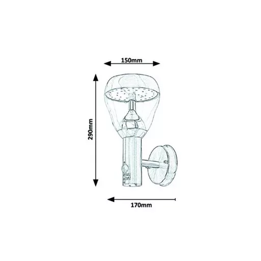 RÁBALUX Amalfi 7920 Kültéri fali lámpa IP44 230V, 50Hz
