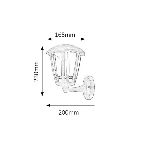 RÁBALUX Sorrento 8126 Kültéri fali lámpa IP44 230V, 50Hz