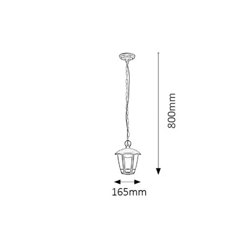 RÁBALUX Sorrento 8128 Kültéri függeszték IP44 230V, 50Hz