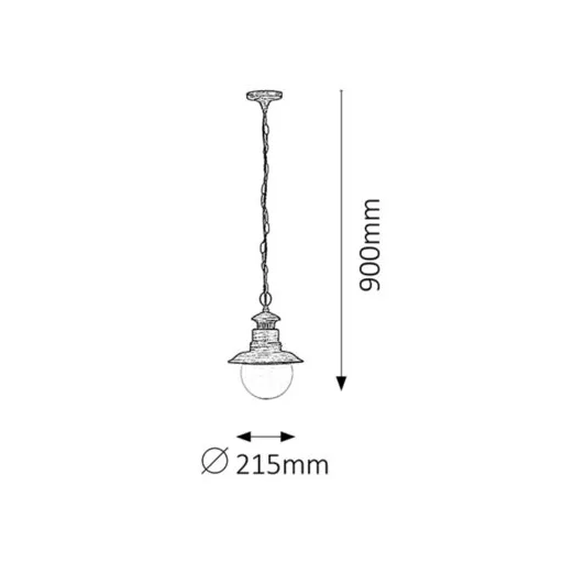 RÁBALUX Odessa 8164 Kültéri függeszték IP44 230V, 50Hz