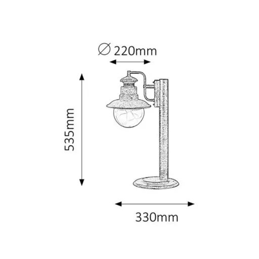 RÁBALUX Odessa 8165 Kültéri állólámpa IP44 230V, 50Hz