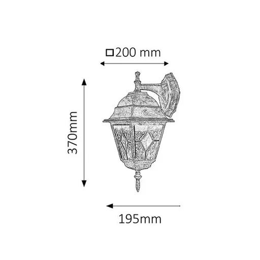 RÁBALUX Monaco 8181 Kültéri fali lámpa IP43 230V, 50Hz