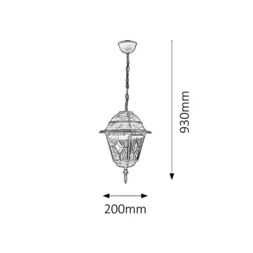 RÁBALUX Monaco 8184 Kültéri függeszték IP43 230V, 50Hz