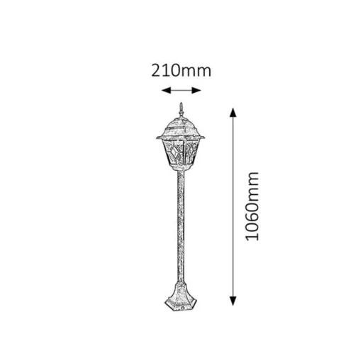 RÁBALUX Monaco 8185 Kültéri állólámpa IP43 230V, 50Hz