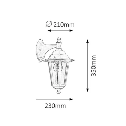 RÁBALUX Velence 8201 Kültéri fali lámpa IP43 230V, 50Hz