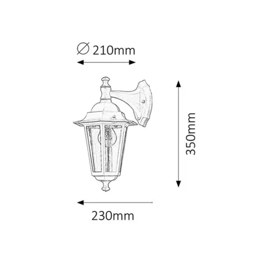 RÁBALUX Velence 8202 Kültéri fali lámpa IP43 230V, 50Hz