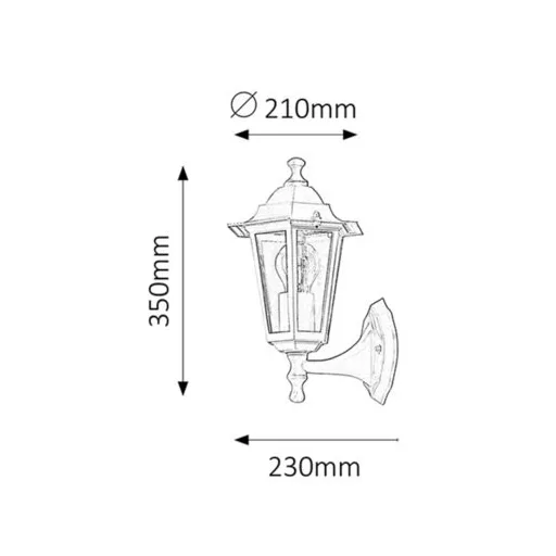 RÁBALUX Velence 8203 Kültéri fali lámpa IP43 230V, 50Hz
