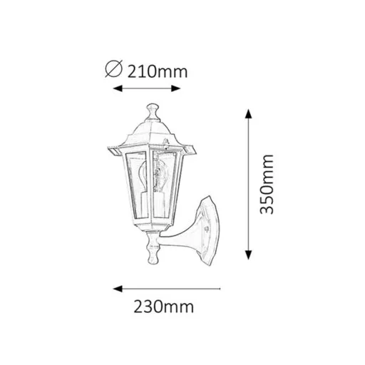 RÁBALUX Velence 8204 Kültéri fali lámpa IP43 230V, 50Hz