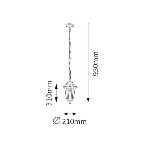 RÁBALUX Velence 8207 Kültéri függeszték IP43 230V, 50Hz