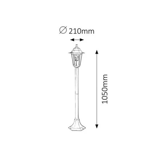 RÁBALUX Velence 8209 Kültéri állólámpa IP43 230V, 50Hz