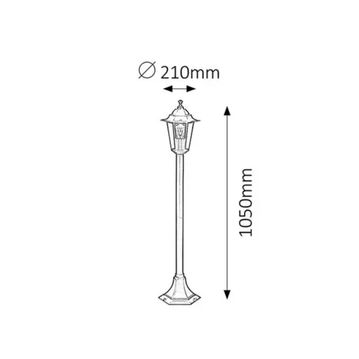 RÁBALUX Velence 8210 Kültéri állólámpa IP43 230V, 50Hz
