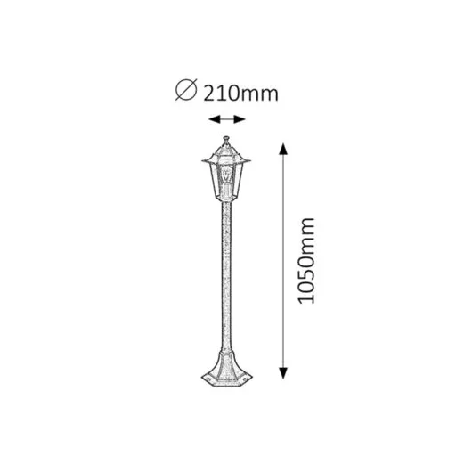 RÁBALUX Velence 8240 Kültéri állólámpa IP43 230V, 50Hz
