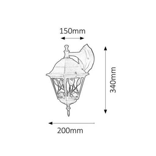 RÁBALUX Haga 8244 Kültéri fali lámpa IP44 230V, 50Hz