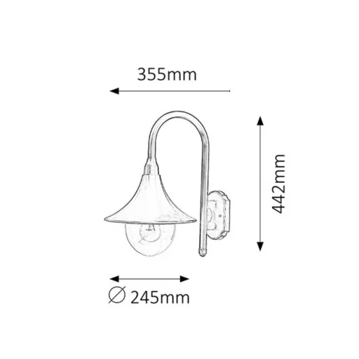 RÁBALUX Konstanz 8245 Kültéri fali lámpa IP44 230V, 50Hz