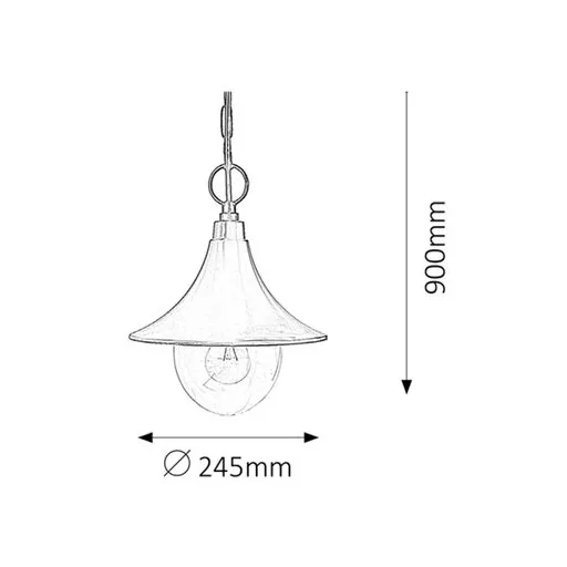 RÁBALUX Konstanz 8246 Kültéri függeszték IP44 230V, 50Hz
