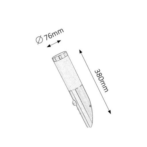 RÁBALUX Inox torch 8266 Kültéri fali lámpa IP44 230V, 50Hz