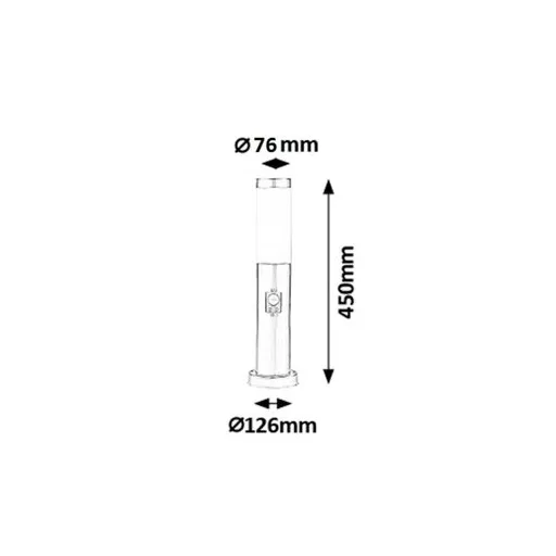 RÁBALUX Inox torch 8267 Kültéri állólámpa IP44 230V, 50Hz